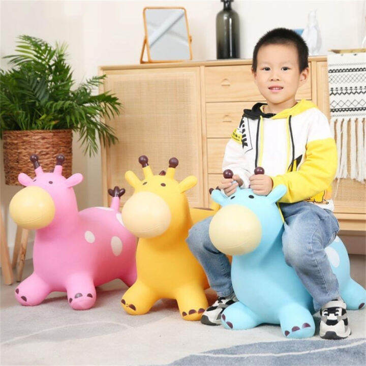 Giraffe Bouncy Horse Hopper Ride On Rubber Jumping Horse Inflatable