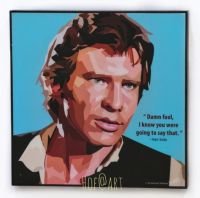 Han Solo ฮาน โซโล Star Wars สตาร์วอร์ ภาพยนตร์ Movie รูปภาพ​ติด​ผนัง​ pop art พร้อมกรอบและที่แขวน แต่งบ้าน ของขวัญ กรอบรูป​ โปสเตอร์ ของสะสม รูปภาพ