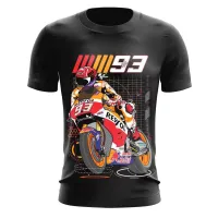 Moto GP MM93ลำลองแขนสั้น,เสื้อยืดกราฟิกคลังสินค้าพร้อม XS-8XL พรีเมี่ยมผ้าฝ้าย100