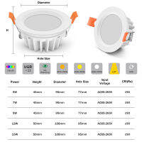 ร้อน IP65กันน้ำดาวน์ไลท์ไฟสปอร์ตไลท์ป้องกันแสงสะท้อน LED เพดานปิดภาคเรียนจุดไฟป้องกันแสงสะท้อนห้องครัวห้องน้ำห้องอาบน้ำแสง