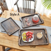 Novel Paulownia Wood Serving Tray Tea Tray Breakfast Tray Rectangular Wood Chinese Nesting Tray Set