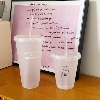 【jw】☏❀✵  Reusable Original English Plastic Cup Juice  Cups Large Capacity 700ml