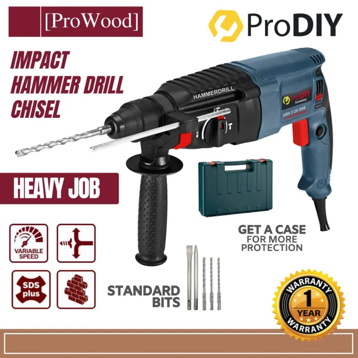 Drills PRODIY GBH 2 26 DRE Drill Rotary Hammer Drill 3 Mode With Handle