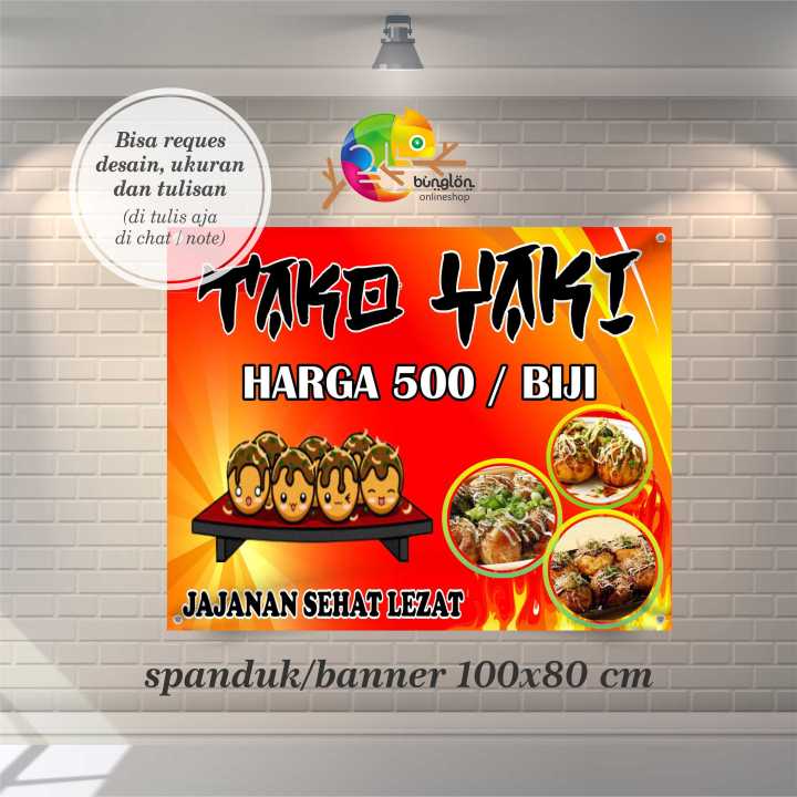 Spanduk, Banner Takoyaki, Sosis, Seblak, Dll custom desain | Lazada ...