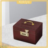 ของเล่นของเล่นสำหรับเด็กผู้หญิง [Kokiya] กล่องไม้สไตล์วินเทจกระปุกออมสินหีบสมบัติกล่องกระปุกออมสินของขวัญเด็ก