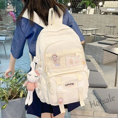【hot sale】●✙ C16 Large capacity backpack girl schoolbag 5-color student new backpack Korean backpack computer bag Girl Gift Travel Backpack