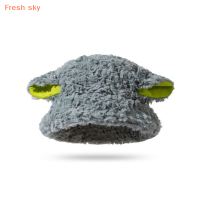 Fresh sky หมวก lambswool แกะแฮนด์เมดผู้หญิงน่ารัก, หมวกทรงถังหมวกลายโลลิต้าหมวกแกะมีหูสีดำสีขาวของขวัญวันหยุด