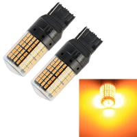 AutoAccessories 2 PCS T20 / 7440 DC12V / 18W / 1080LM Car Auto Turn Lights with SMD-3014 Lamps (Yellow Light)