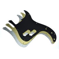 KR- 13-Hole Metal Aluminium Anodized Precision P Bass Modern Style Standard Pickguard Fits American Fender P Bass Silver