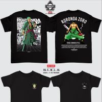 เสื้อยืดผ้าฝ้ายพรีเมี่ยมเสื้อยืด ลายการ์ตูนอนิเมะวันพีช  RORONOA ZORO SWORDSMAN สําหรับเด็กS-2XL