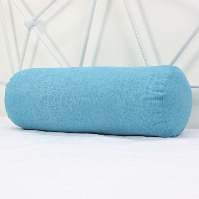 ♣☽ Cylinder Support Waist Leg Cushion Simple Solid Color Sun Lounger Backrest Pillow Home Office Decor Long Bolster for Beds