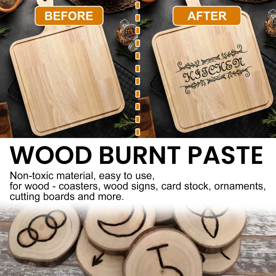 Creative Scorch Wood Burned Paste Wood Burning DIY Wood Craft Project  Painting Fine Tip Caramel Marker Art Pyrography Supplies