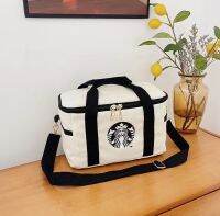 Starbucks Square Tote Bag กระเป๋าสะพายข้างความจุขนาดใหญ่