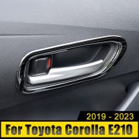 E210แต่งฝาครอบมือจับประตูสแตนเลสสำหรับ Toyota Corolla อุปกรณ์เสริมตกแต่งรถหมวกครอปกระจกรถ2020 2021 2022 2023