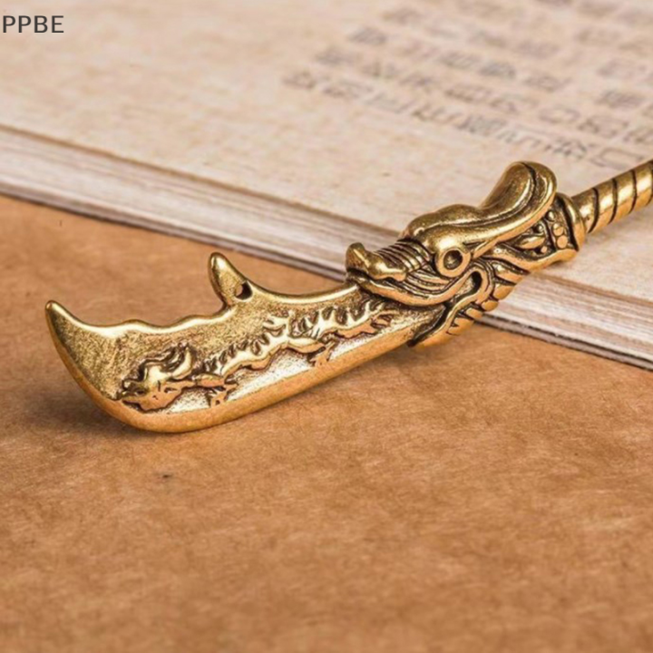 ppbe-พวงกุญแจมีดพกทองแดงวินเทจพวงกุญแจรถโมเดลอาวุธทองเหลืองย้อนยุคพวงกุญแจรถห้อยพวงกุญแจ