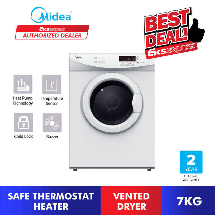 Midea Vented Dryer (7KG) MD7388 Clothes Dryer Lazada