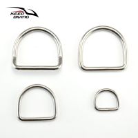 【health】 KEEP DIVING 3PCS 316 Stainless Steel D-ring D shaped Seamless Clasp Clip for Weight Belt Buckle BCD Scuba Diving Accessories