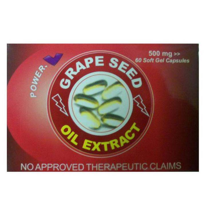 Grape Seed Oil Extract, 500 mg, 60's Lazada PH