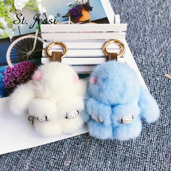 st-jessi-2019-new-crystal-style-10cm-mini-real-mink-fur-cute-bunny-rabbit-keychain-ladys-girls-bag-car-key-ring-pompon-pendant