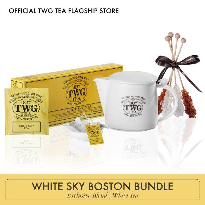 TWG Tea Boston Teapot with White Sky Tea Set Lazada Singapore