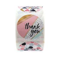 500pcsroll 8 Designs Thank You Stickers Handmade Scrapbooking Gift Packaging Drop Shipping