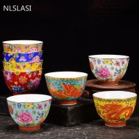 Jingdezhen Ceramic teacup Oolong tea Boutique tea bowl Handmade porcelain Tea set Accessories Master Teacup Personal Single Cup