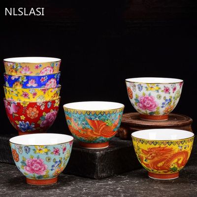 Jingdezhen Ceramic teacup Oolong tea Boutique tea bowl Handmade porcelain Tea set Accessories Master Teacup Personal Single Cup