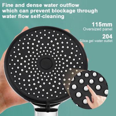 Big Panel Shower Head Adjustable High Pressure Rainfall Handheld Shower Self-cleaning Nozzle Water Saving Bathroom Shower Head Plumbing Valves