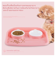 ถาดอาหารสัตว์เลี้ยง ชามอาหาร ที่ให้อาหารสัตว์ กันมด # P025