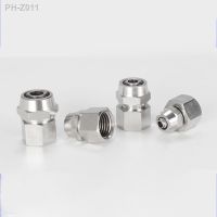 PCF Female Thread 1/8 1/4 3/8 1/2 -Air Tube 4-16mm OD Pneumatic Pipe Connector Screw Through Quick Fitting Fast Twist Joint