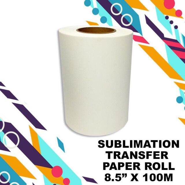 SUBLIMATION TRANSFER PAPER ROLL SIZE (8.5inches 100meter) Lazada PH