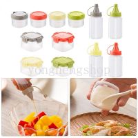 4pcs/set Portable Mini Sauce Squeeze Bottle Seasoning Box Spices Bottles Salt Jar Ketchup Salad Dressing Dispenser Kids Bento Accessories