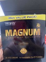 พร้อมส่ง Trojan Magnum Large Size Lubricated Condoms 55mm American brand ถุงยางอนามัยโทรจันแม็กนัม ขนาด 55 มม. Fast shipping from BKK.