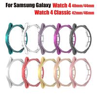 Diamond Case for Samsung Galaxy Watch 4 Classic 42mm 46mm bumper Screen Protector cover for Galaxy Watch 4 40mm 44mm Accessories