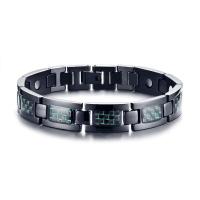 Elegant Titanium Magnetic Therapy Bracelet Green Carbon Fiber Magnet Bands Bangles Pain Relief For Arthritis and Carpal Tunnel