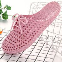 【CW】Summer Ladies Baotou Slippers With Hollow Fashion Soft Bottom Hole Shoes Women Wear Beach Sandals And Slippers