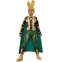 Kids Boys Loki Cosplay Costume Halloween Superhero Cosplay Jumpsuit Childrens Birthday Party Clothes Stage Costumes