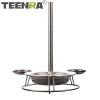 TEENRA Stainless Steel Stand Holder Chicken Cooker Barbecue With Handle Chicken Roaster Grill Tools For BBQ