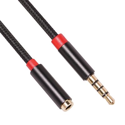 3.5mm Jack AUX AUDIO Male to Female Extension Cable with Microphone Stereo 3.5 Audio Adapter for PC Headset ()