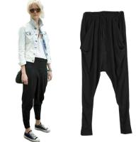 【CW】 2022 Modal Cotton Pants Elastic Waist Pockets Loose Women  39;s Harem Trousers Bottoms