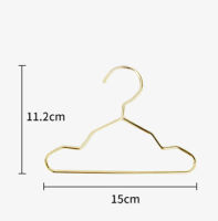 10pcs Creative Pet Clothes Rack Special Cat Dog Clothes Hanger Home Pet Costume Rack Gold metal hanger