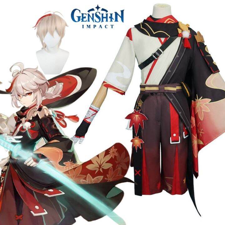 Genshin Impact Kaedehara Kazuha Cosplay Costume Suit Set Cos Halloween ...