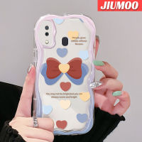 JIUMOO เคส M10s A32 A20 A30ปลอกสำหรับ Samsung Galaxy,เคสเนื้อครีมรูปทรงโบว์ผูกนิ่มกันกระแทกเคสโทรศัพท์โปร่งใส TPU ซิลิกาแบบใสเจลฝาครอบป้องกันป้องกันการตกหล่น