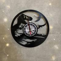 （HOT) นาฬิกาแขวนบันทึกการค้าต่างประเทศ Vinyl Wall Clock สร้างสรรค์คิดถึง Jurassic Park นาฬิกาไวนิลไดโนเสาร์