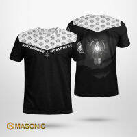 （Can send logo badge customization）Brotherhood Worldwide - Freemason T-shirt - Gmasonic（Beautiful and fashionable clothing in sizes for adults and children）03