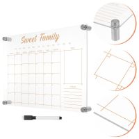☽✎ Weekly Planner Board Note Dry Fridge Calendar Stands Digital Wall