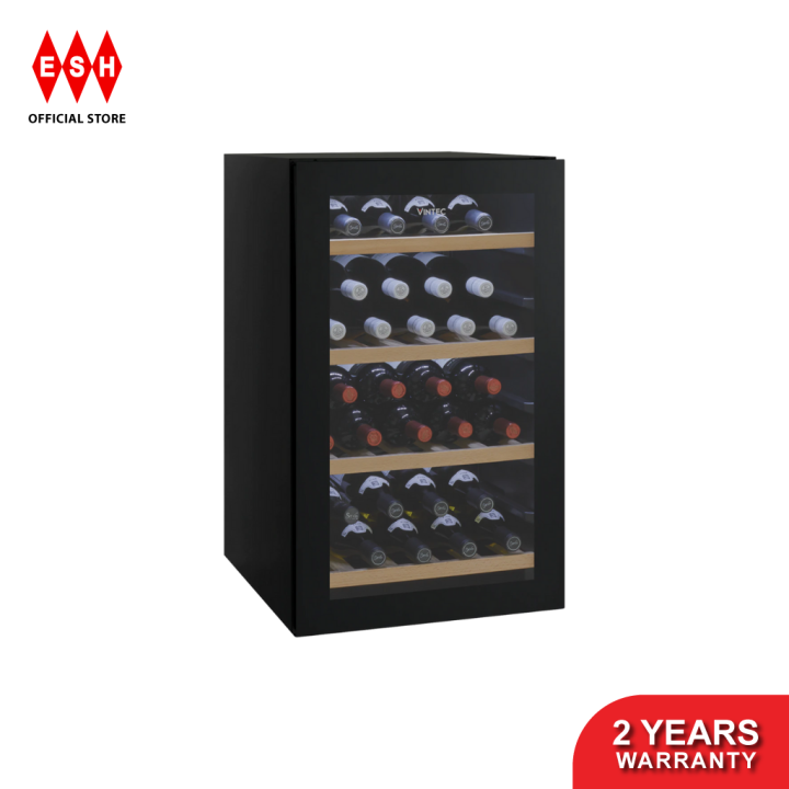 Vintec VWS035SBAX 35 Bottle Single Zone Freestanding with Borderless