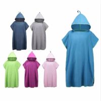 【CC】✖  Microfiber Dry Beach Wetsuit Changing With Hood Super Absorbent Swim Robe Poncho for Men Shower