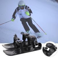 Mini Ski Skates Portable Short Skiboard Adjustable Skates Shoes for Snow