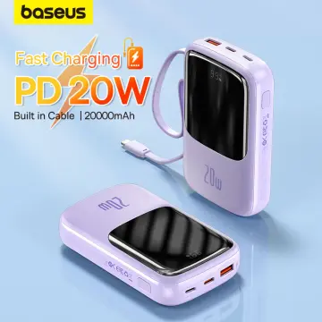Baseus Power Bank 20000mah Fast Charging PD 20W Portable Charger Batterie  Externe For iPhone 15 14